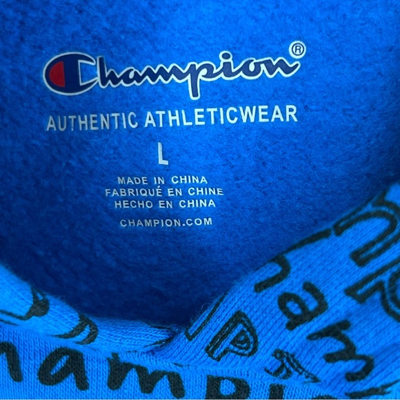 Champion Vibrant Blue Athletic Hoodie - Picture 6 of 7